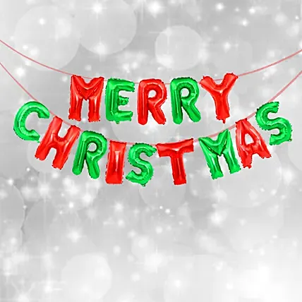 Merry Christmas Banner Balloons: 