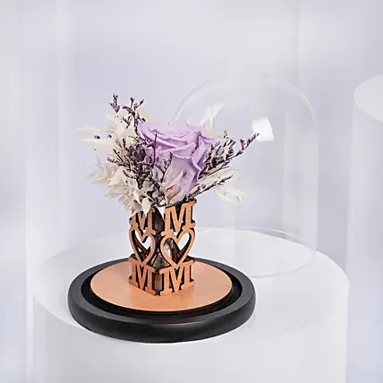 Mom Purple Preserved Rose Dome: Forever Roses