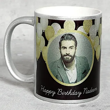Personalised Silver Birthday Mug: Birthday Gifts for Friend