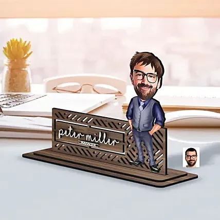 Personalized Name Plate with Caricature: Personalised Gifts
