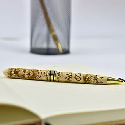 Photo Personalisation Wooden Pen: Accessories for Him