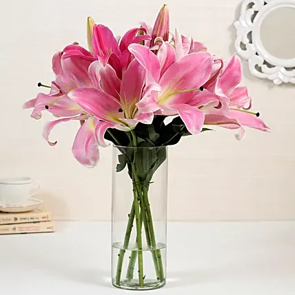 Scented Lilies Mini Arrangement: Pink Flower Bouquets