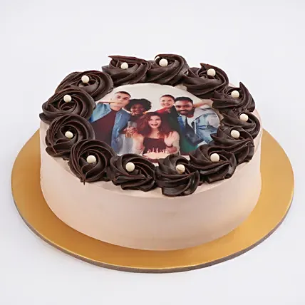 Sinful Chocolate Symphony Photo Cake: Anniversary Cakes in Abu Dhabi