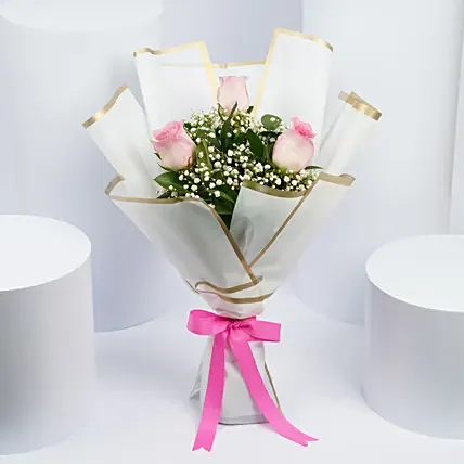 Splendid Pink Rose Bouquet: Flowers