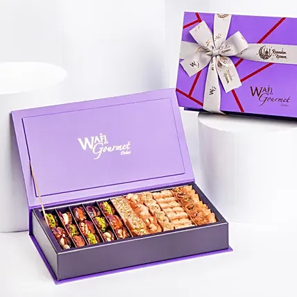 Stuffed Dates and Baklawa Mixed By Wafi: Wafi Gourmet Sweets 