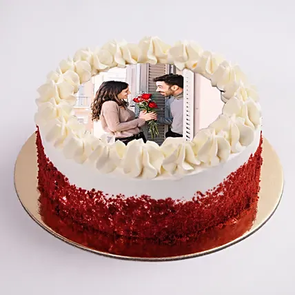 Velvety Photo Cake For Anniversary: Anniversary Gifts