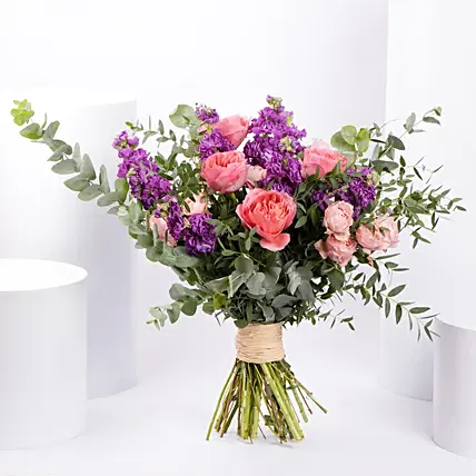 Violet Bloom Symphony: Wedding Anniversary Flowers