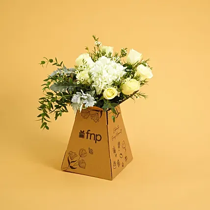 Wonderful Whites: White Rose Bouquets