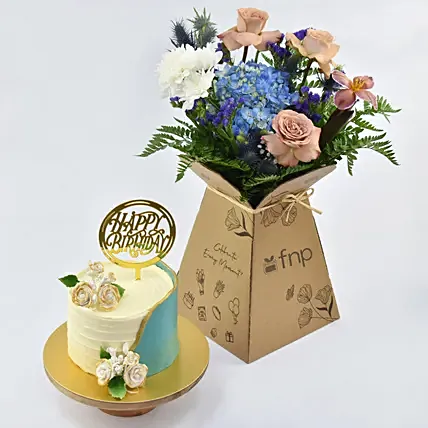 Your Special Birthday Celebration Cake and Flowers: Designer Cakes