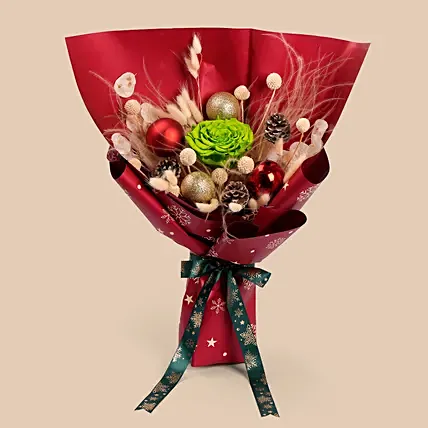 Red Radiance Festive Bouquet: Christmas Gifts