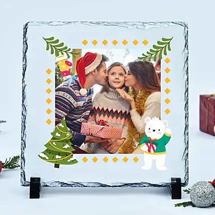 Christmas Greetings Stone Frame: Personalised Christmas Gifts
