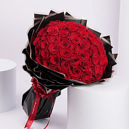 Elegant Red Rose Flower Bouquet: Rose Bouquets