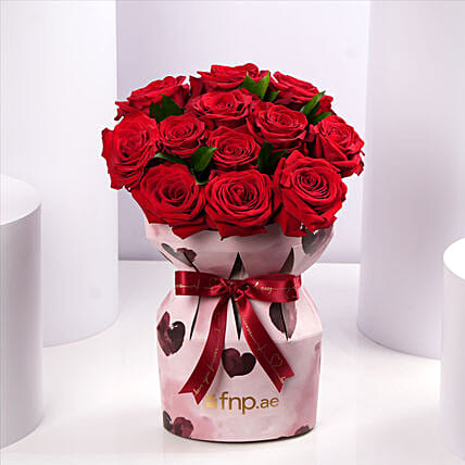 Valentine 12 Pure Romance Roses: Valentine's Day Gifts for Him