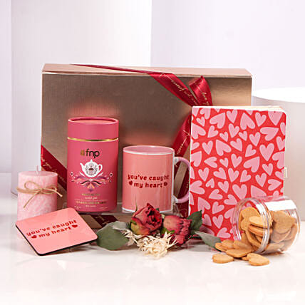 Pink Bliss Valentine Hamper: Valentines Day Gift Hampers