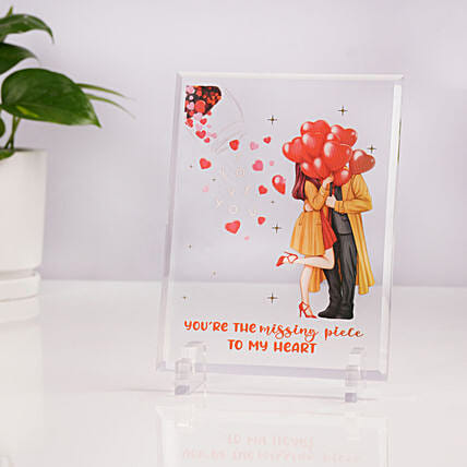 Valentine Love Acrylic Frame: Promise Day Gifts