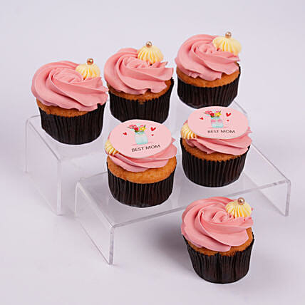 Best Mom Cupcakes 6 Pcs: Mothers Day Cakes