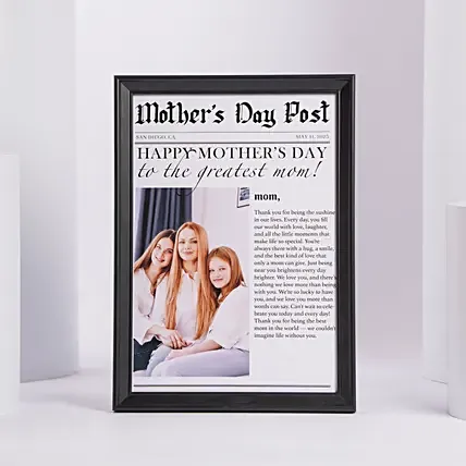 Personalised Mothers Day Newspaper Photo Frame: Personalised Mother's Day Gifts