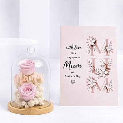 Mothers Day Forever Roses And Frame Combo: Flowers N Personalised Gifts 