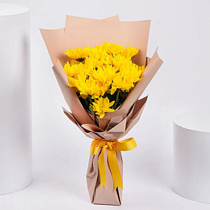 Yellow Chrysanthemum Bouquet: Chrysanthemum Flowers Bouquets