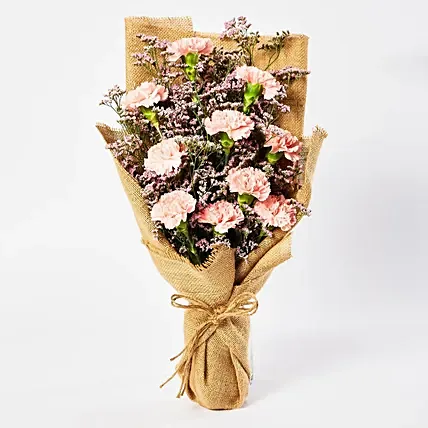 Lovely Pink Carnations Bouquet: Carnation Flower Bouquets