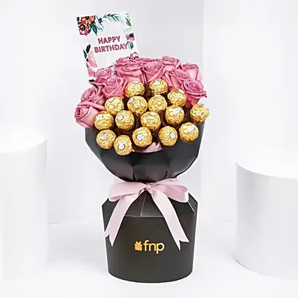 Roses And Rochers Birthday Bouquet: Gifts