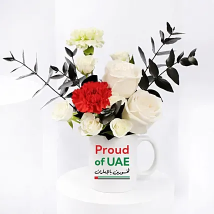 Proud of UAE Floral Mug Arrangement: Uae Pride Gifts