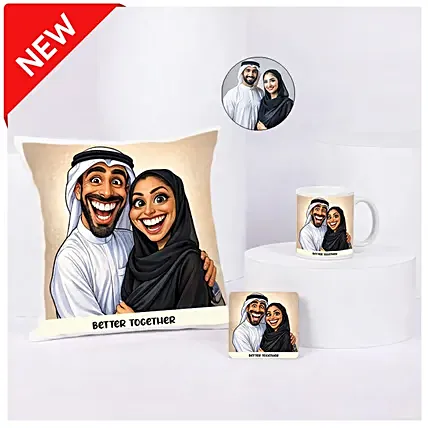Better Together Cushion Mug Set: Anniversary Cushions