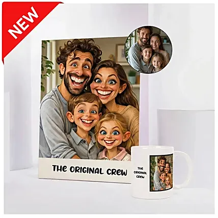The Original Crew Caricature and Mug Set: Personalised Mugs Dubai