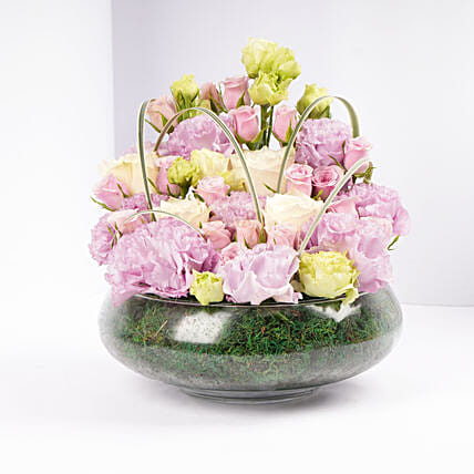 Premium Pink Flower Bowl: 