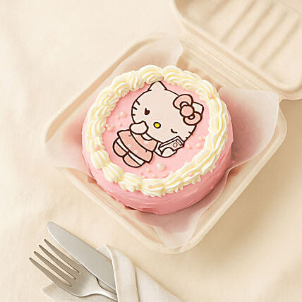 Hello Kitty Theme Chocolate Fudge Cake 1 KG: 