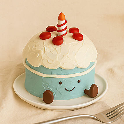 Jellycat Inspired Candle Fudge Cake 1 KG: 