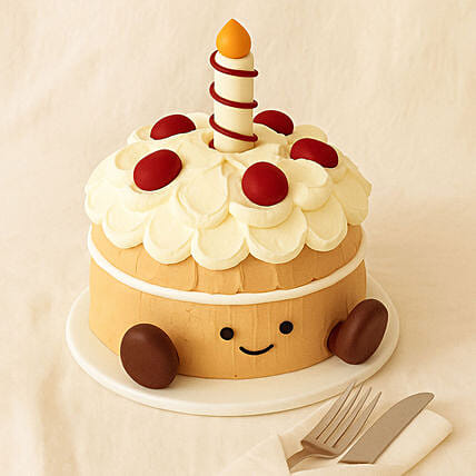 Amuseable Brown Birthday Fudge Cake 1 KG: Jellycat Cakes