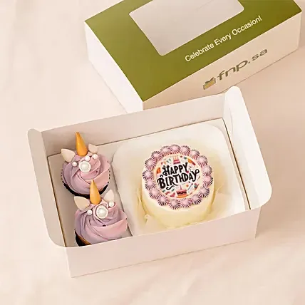 Birthday Bento Cake and Cupcake Set: Order Delicious Cupcakes in Dubai