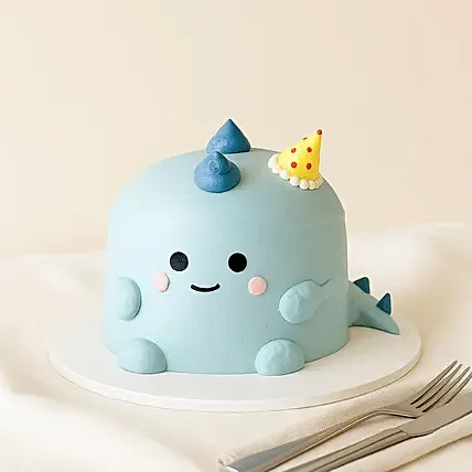 Blue Dino Celebration Fudge Cake 2 KG: Animal Theme cakes