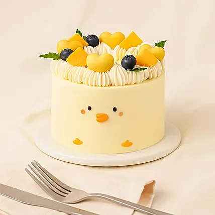 Cute Jellycat Yellow Chick Vanilla Cake For Kids 1 KG: Minion Cake