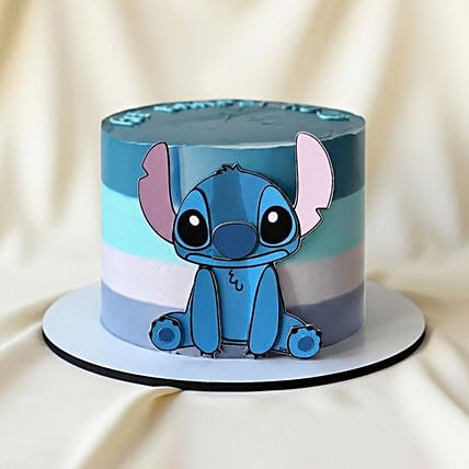 Stitch Inspired Ocean Wave Chocolate Cake 1 KG: Lilo And Stitch Cakes