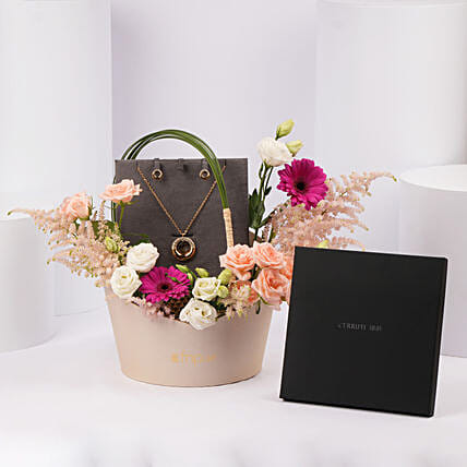 Cerruti 1881 Statment Gold Plated Jewel Set Basket for Her: Jewellery