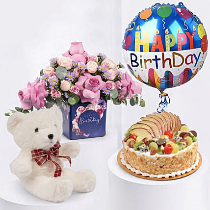 Birthday Surprise Combo: Cake Delivery in Abu Dhabi