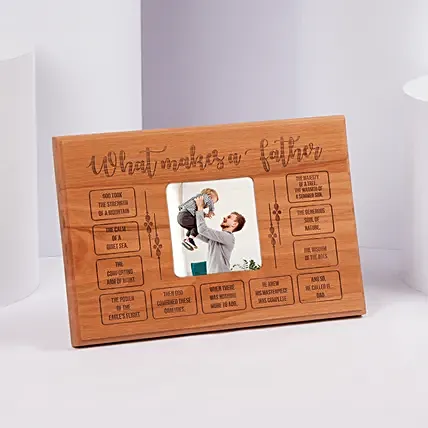 What Makes a Father Wooden Plaque: Personalised Gifts