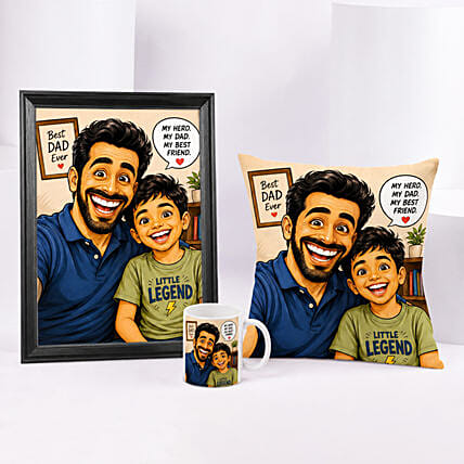 Personalized Best Dad Gift Collection: Fathers Day Gift Combo