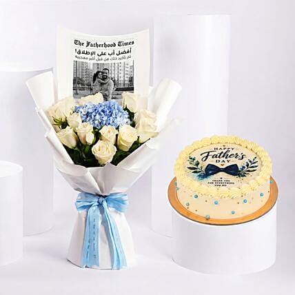 Best Dad Ever Bouquet With Cake: 