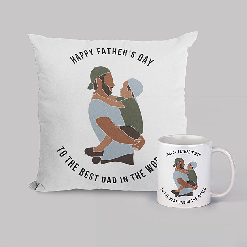 Fathers Day Cushion and Mug Combo: Fathers Day Gifts to Oman