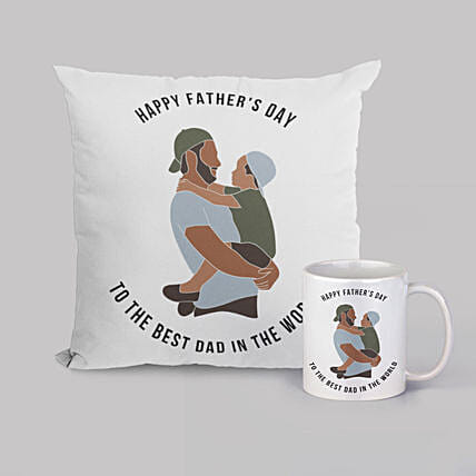 Fathers Day Cushion and Mug Combo: Fathers Day Gifts to Oman