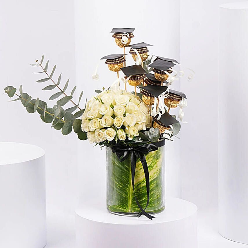 Roses & Rocher For Graduation: Send Ferrero Rocher Chocolates to Qatar