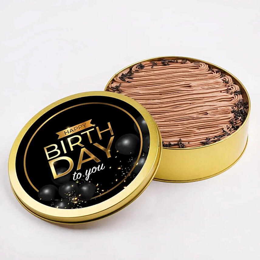 Happy Birthday Tin Cake: Send Birthday Gifts to Qatar