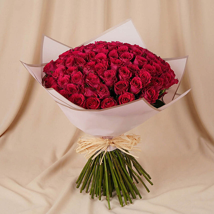 Imperial Heart of Roses Bouquet: Send Valentine's Day Gifts to Qatar