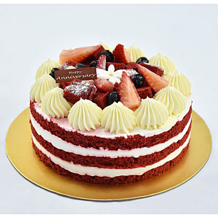 Half Kg Red Velvet Cake For Anniversary: توصيل هدايا قطر