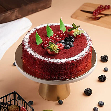 Red Velvet Cake 500gm: Send Anniversary Gifts To Qatar