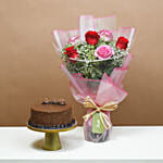 Blushing Roses and Chocolate Cake