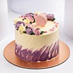 Flower And Macaroon Chocolate Cake
